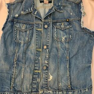 Lucky Brand Blue Denim Vest